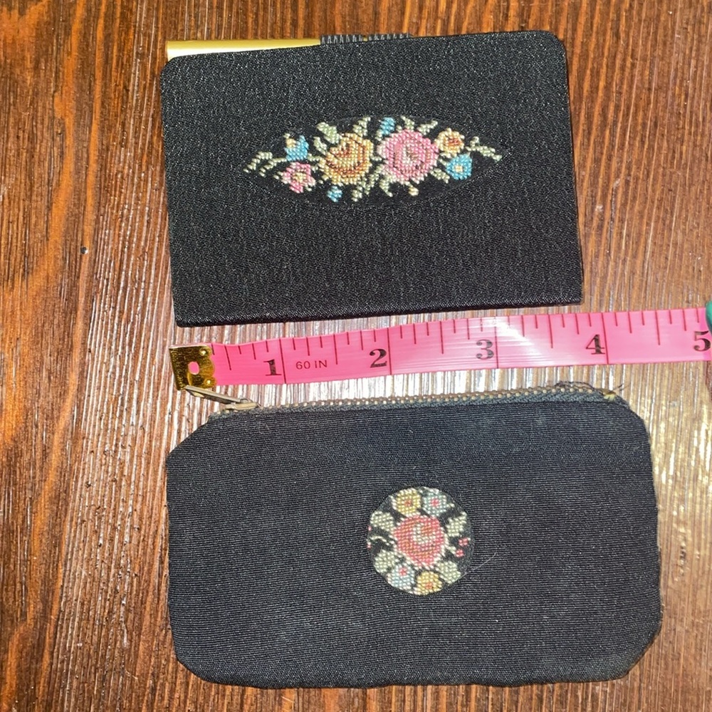 Vintage Coin Purse and Address Book Petit Point Matching Set - Picture 7 of 9